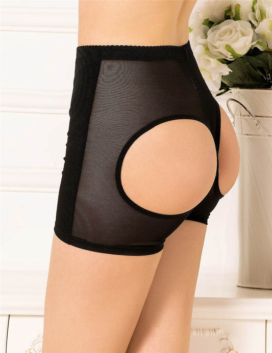 Butt Lifter Black Cutout Boyshorts