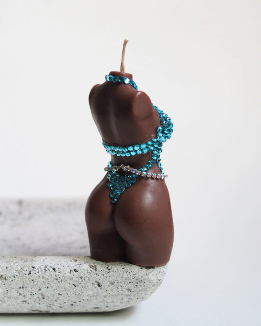 Swarovski Aquamarine Lingerie Candle