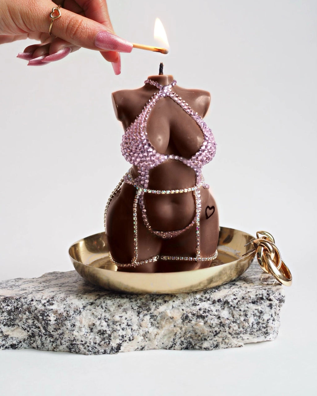 Swarovski Lingerie Pink Lily Candle
