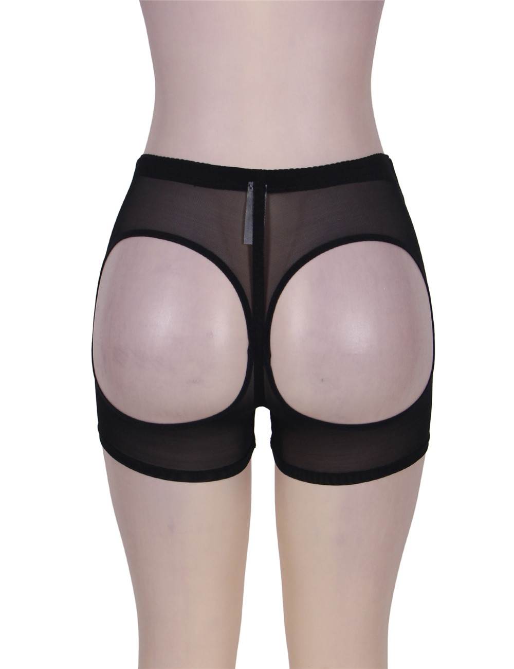 Butt Lifter Black Cutout Boyshorts