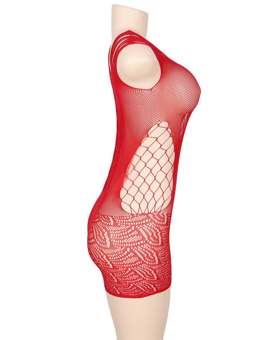 Crotchet Mesh Mini Chemise Dress