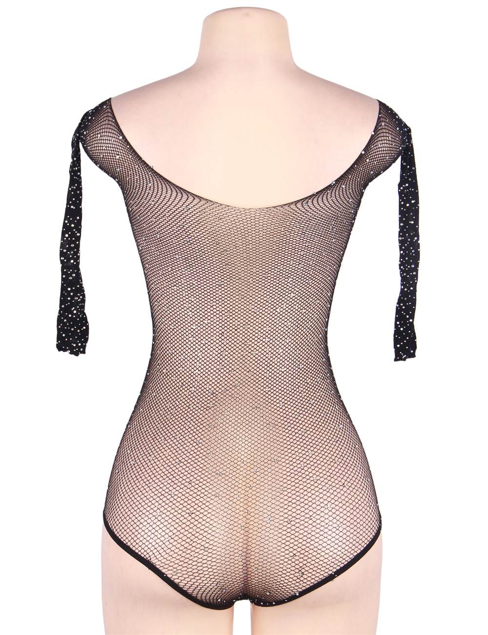A Hot Mesh Bodysuit - Black
