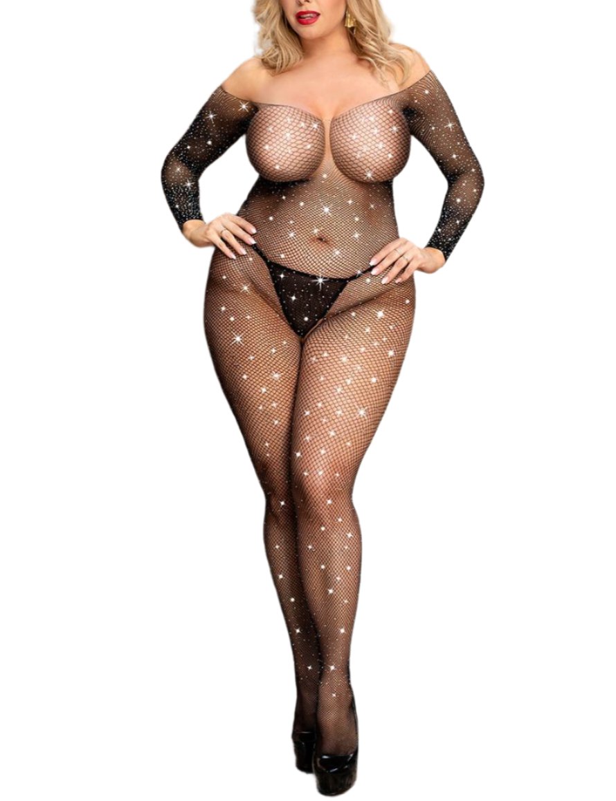 A Hot Mesh Fishnet Full Bodysuit