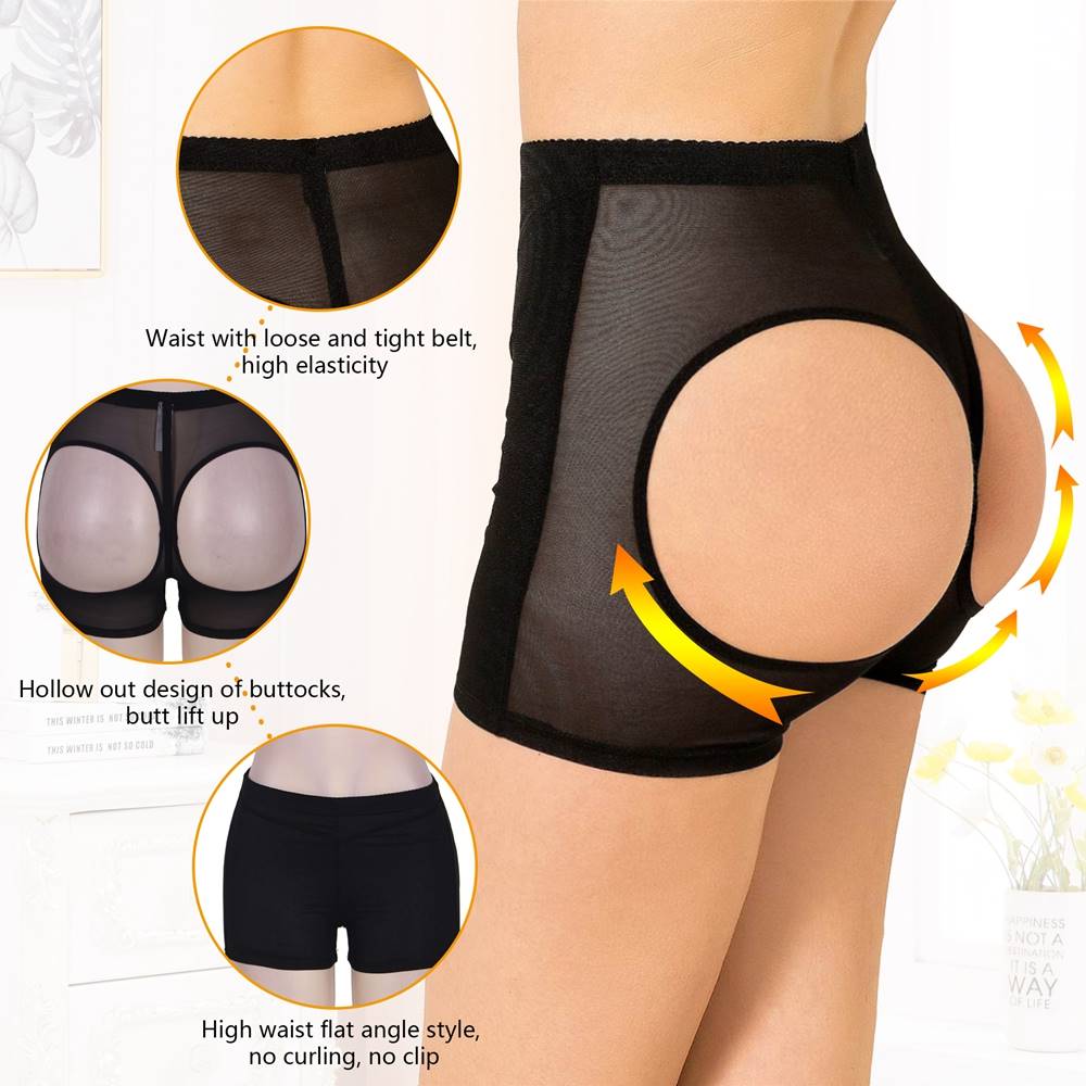 Butt Lifter Black Cutout Boyshorts