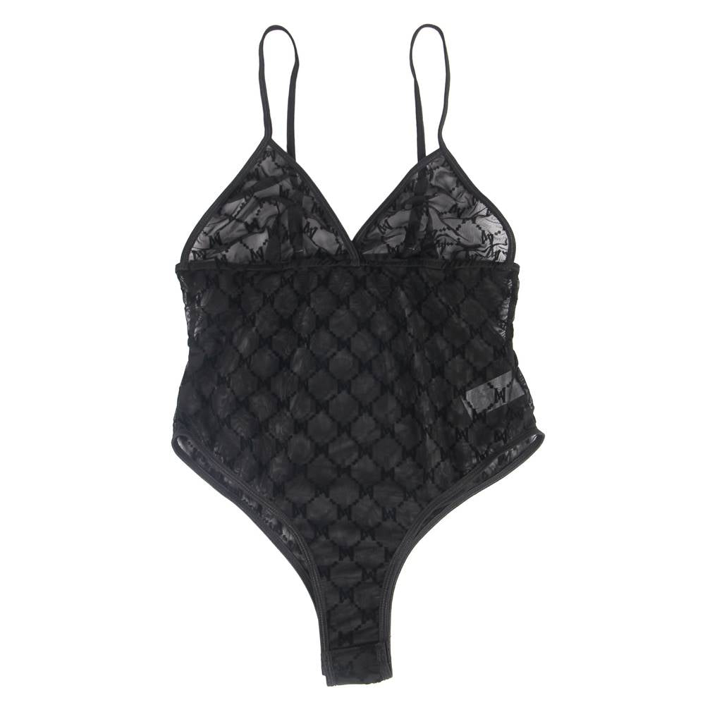 Plus Size Black Perspective Lace Teddy