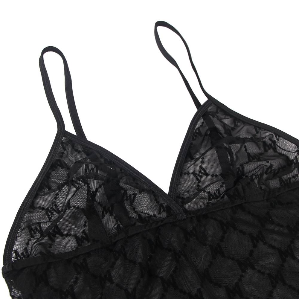 Plus Size Black Perspective Lace Teddy