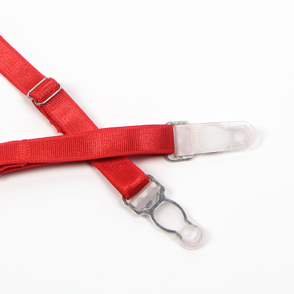 Feel My Needs Feather Lingerie Set - Red