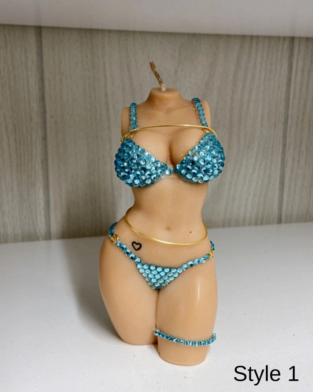 Swarovski Blue Lingerie Candle