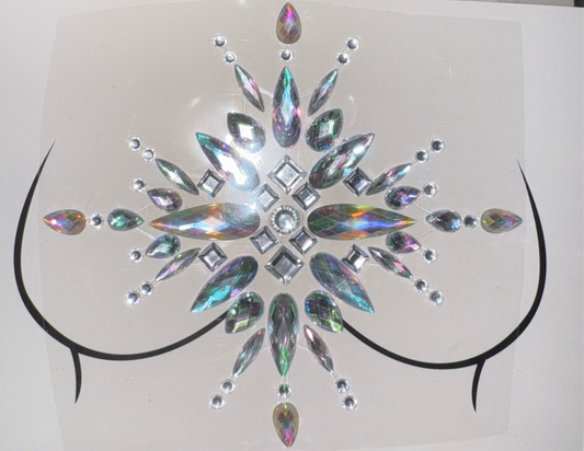 Sternum Rhinestone Body Sticker