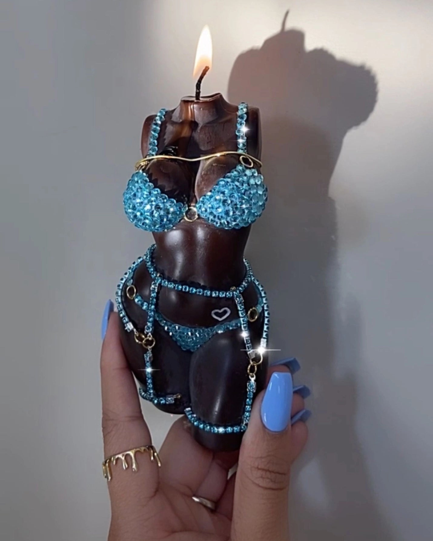 Swarovski Blue Lingerie Candle