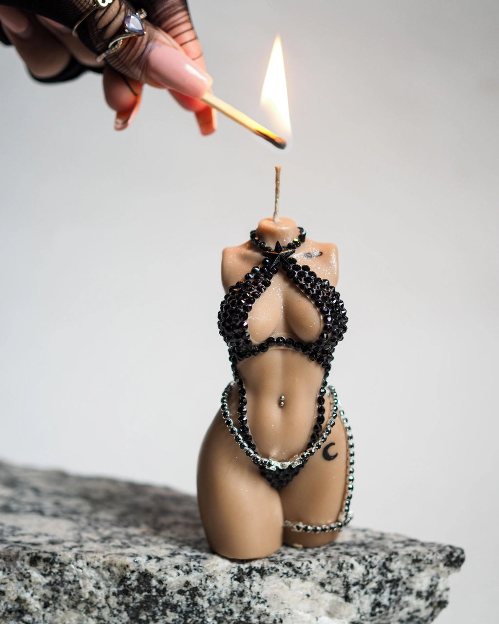Swarovski Black Lingerie Candle