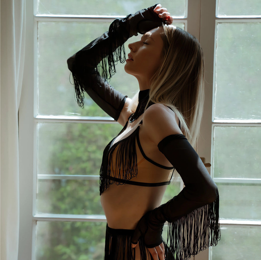 Zazzy Zelda Long Gloves Black