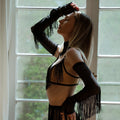 Zazzy Zelda Long Gloves Black