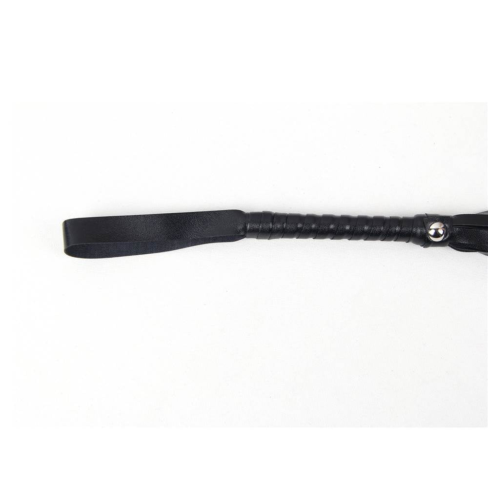 Leather Tease Whip - Black