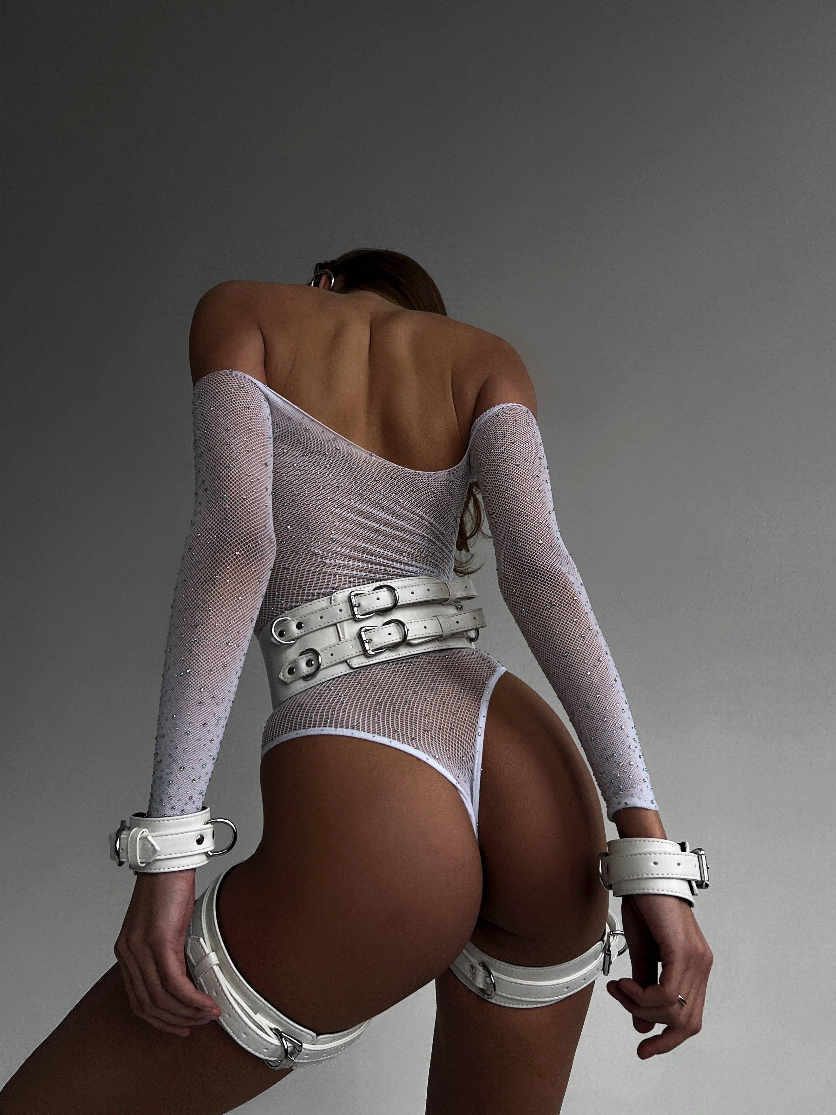 TIGHT BDSM Bondage Set Vegan Leather Erotic Costume Dom Sub