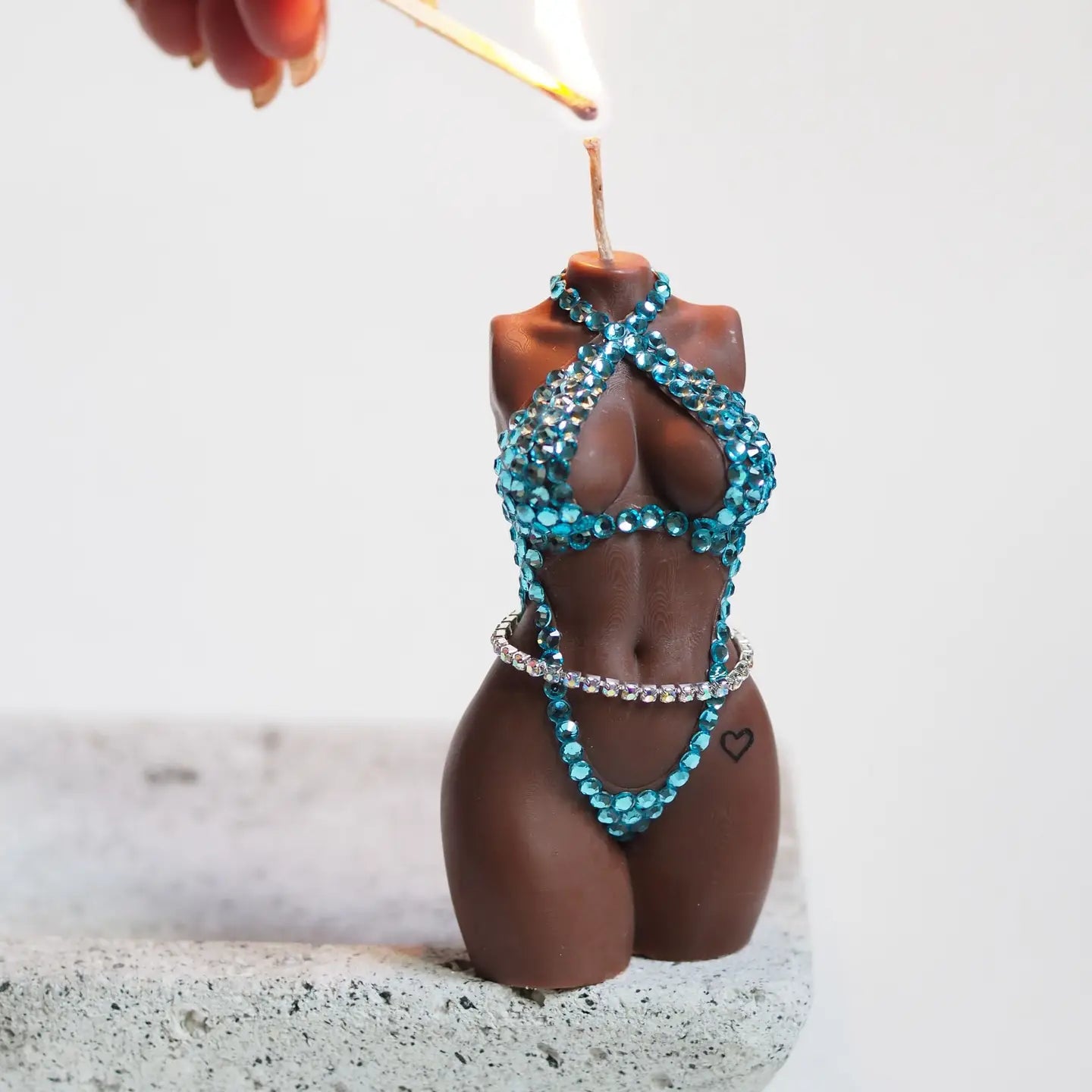 Swarovski Aquamarine Lingerie Candle