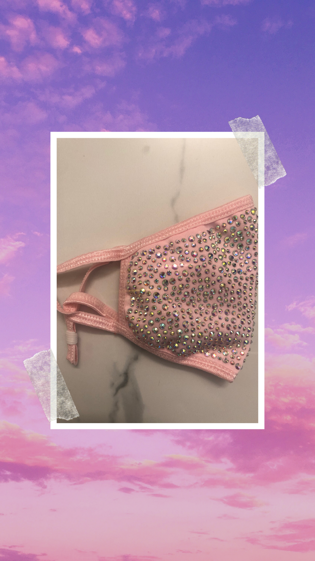 Baby Pink with Rhinestones