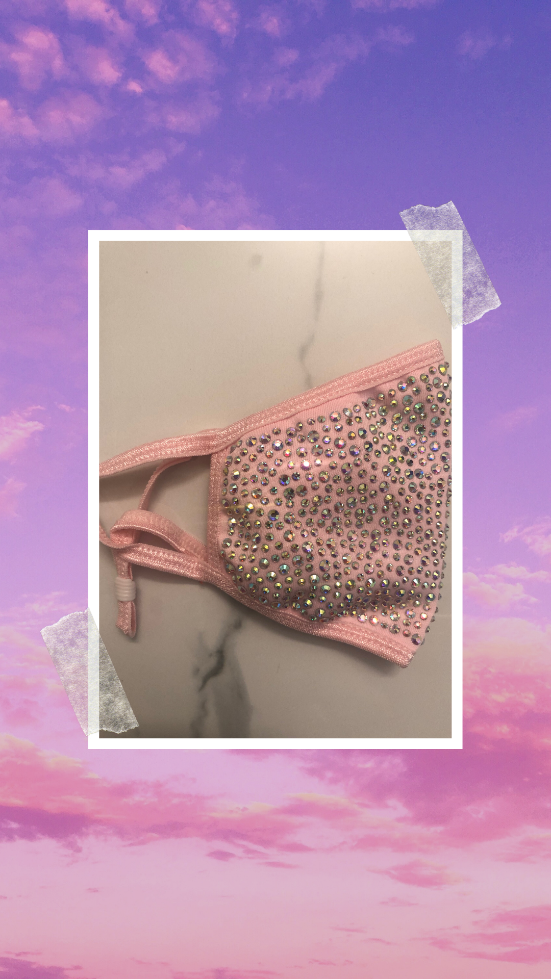 Baby Pink with Rhinestones