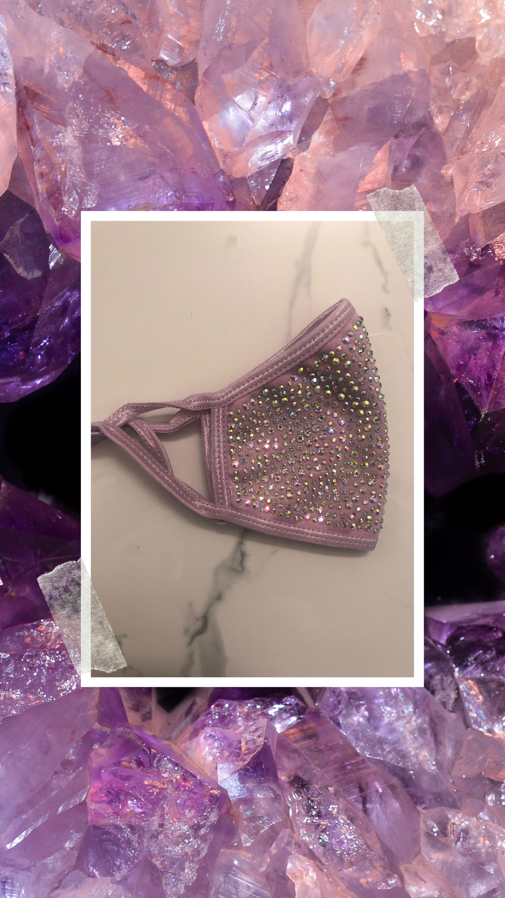 Lilac Purple with Rhinestones