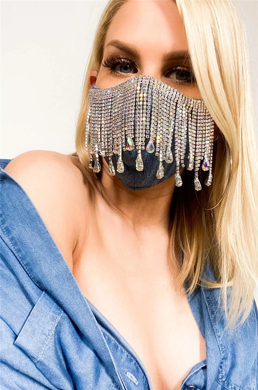 Rhinestone Glam Mask