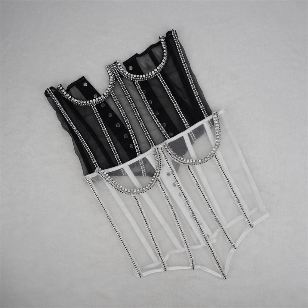 Rhinestone Under Bust Corset