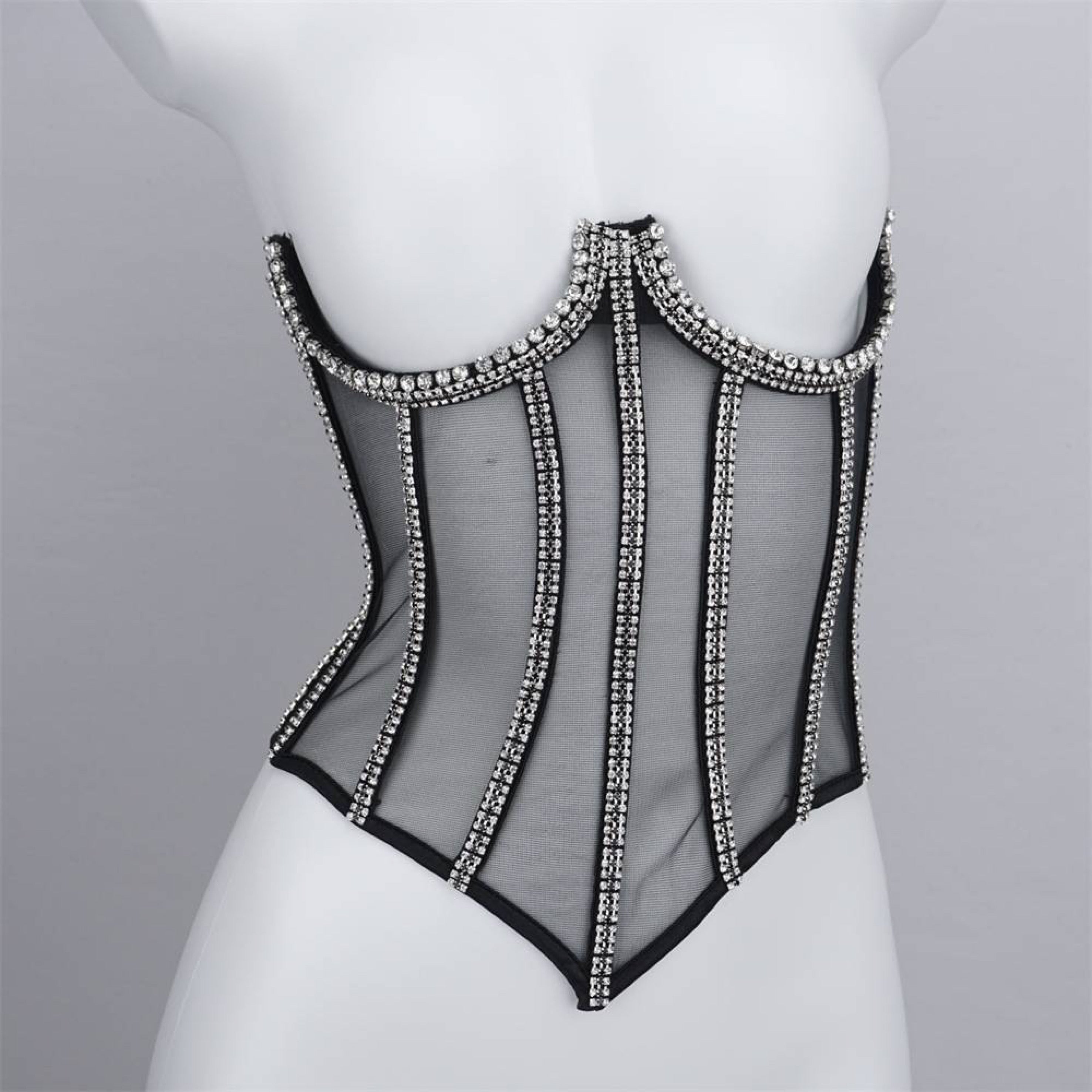 Rhinestone Under Bust Corset