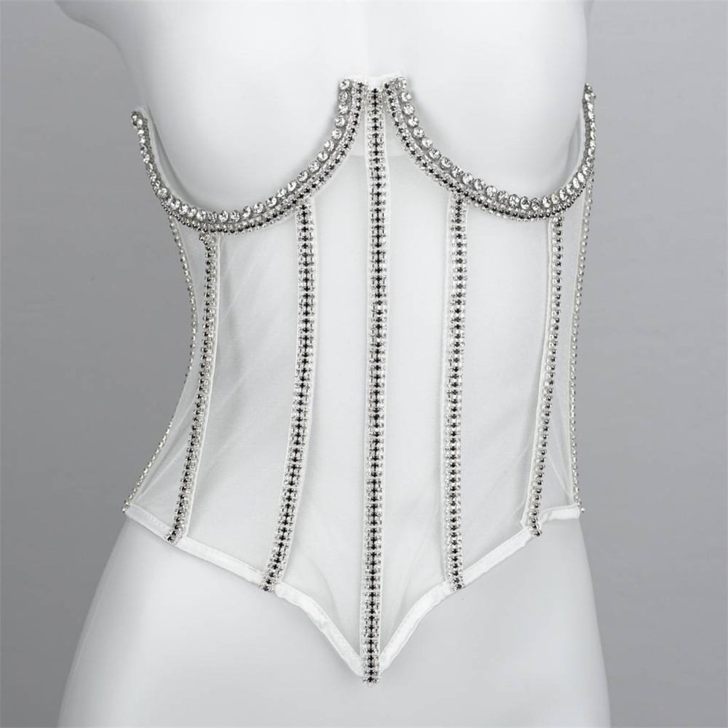 Rhinestone Under Bust Corset
