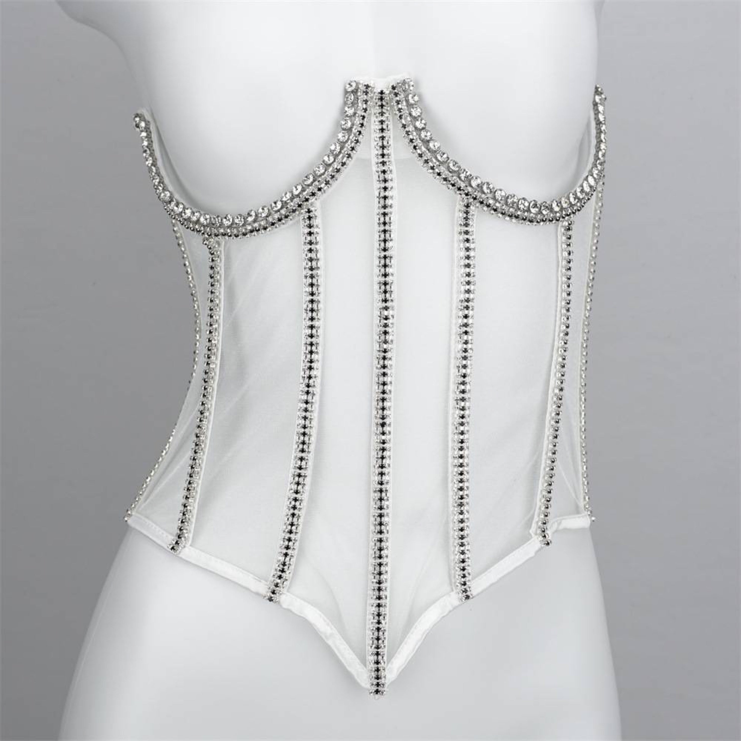 Rhinestone Under Bust Corset