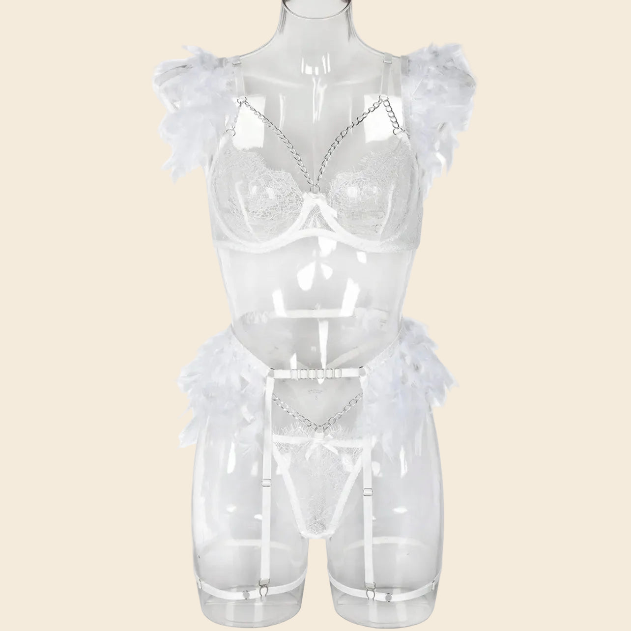 Feather Lingerie Set