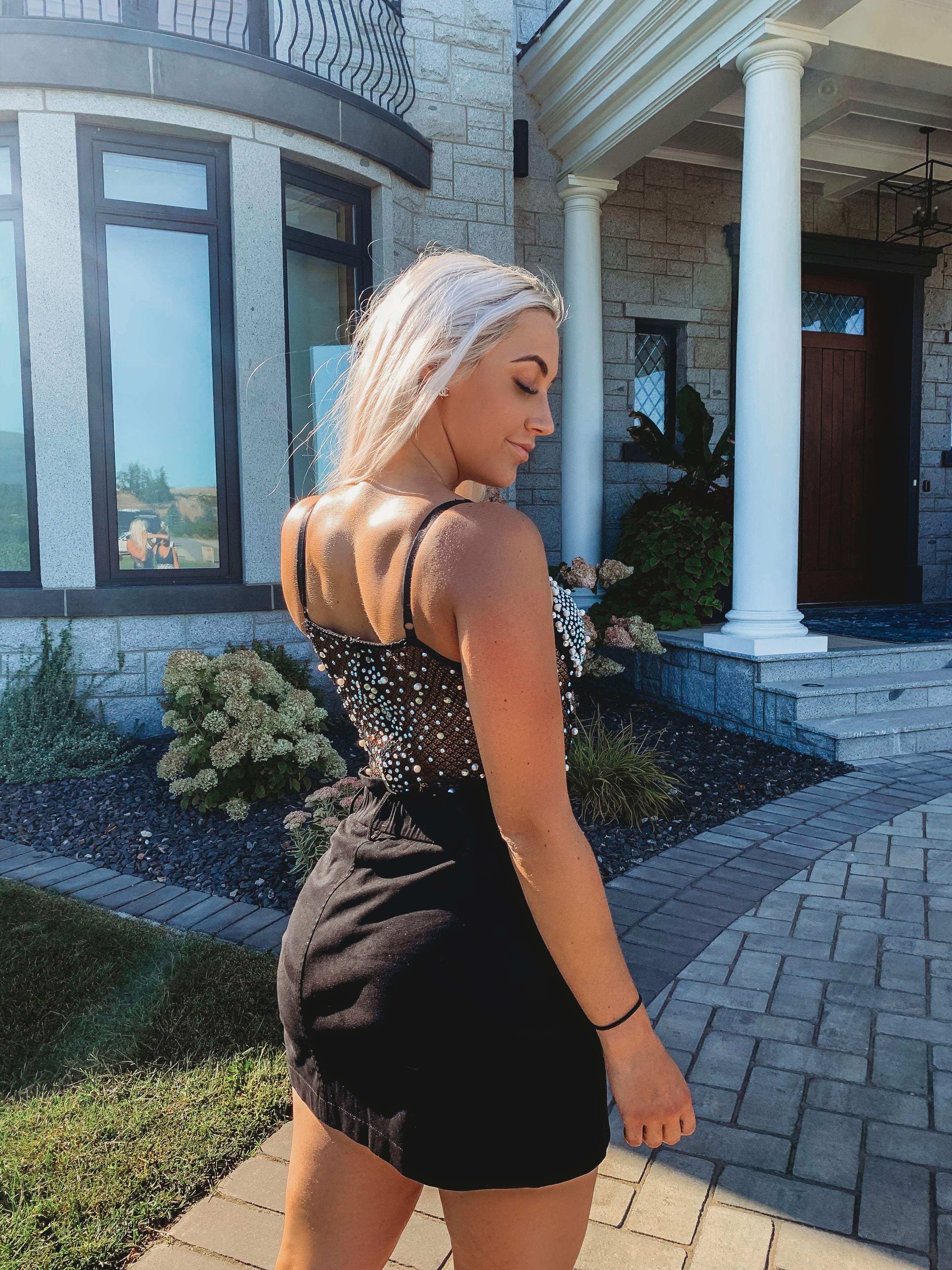 Pearl and Rhinestone Bodysuit