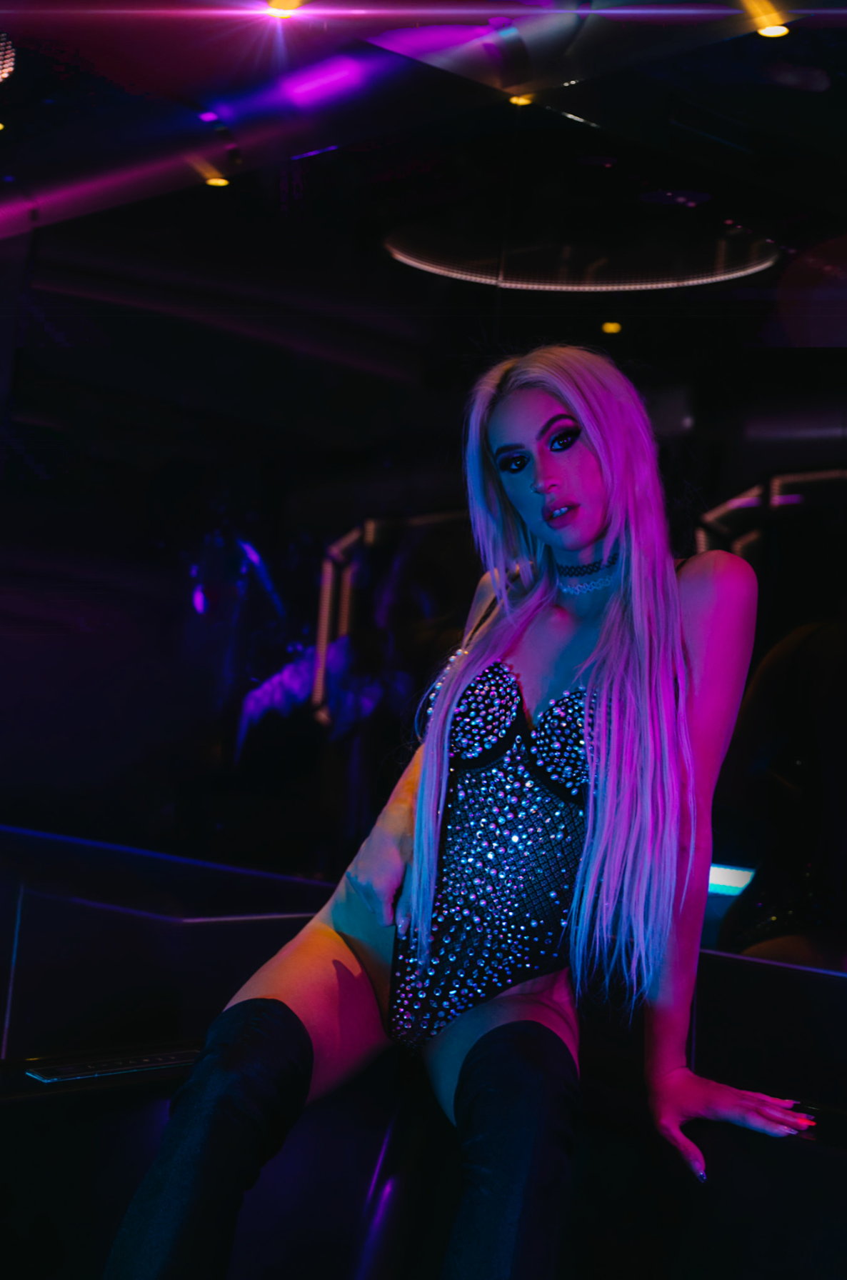 Pearl and Rhinestone Bodysuit